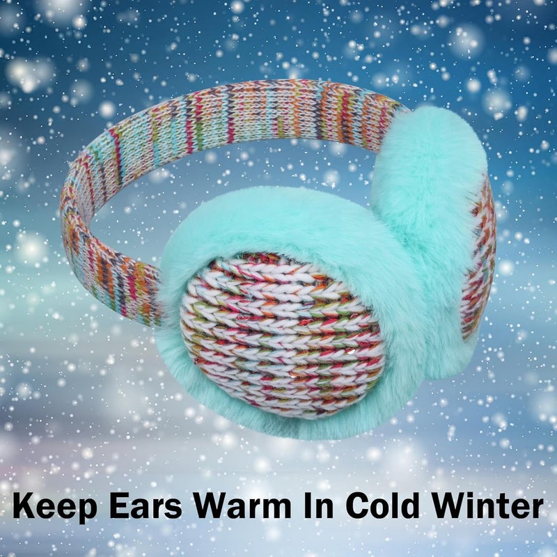 EDCYF Kids Knit EarMuffs Plush Warm Ear Muffs Winter Cold Weather Ear Warmer for Boys Girls - Image 4